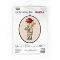 luca S Cross Stitch Kit "Rose "Mister Lincoln" 9x17.5 cm SBC235 luca S Cross Stitch Kit "Rose "Mister Lincoln" 9x17.5 cm SBC235