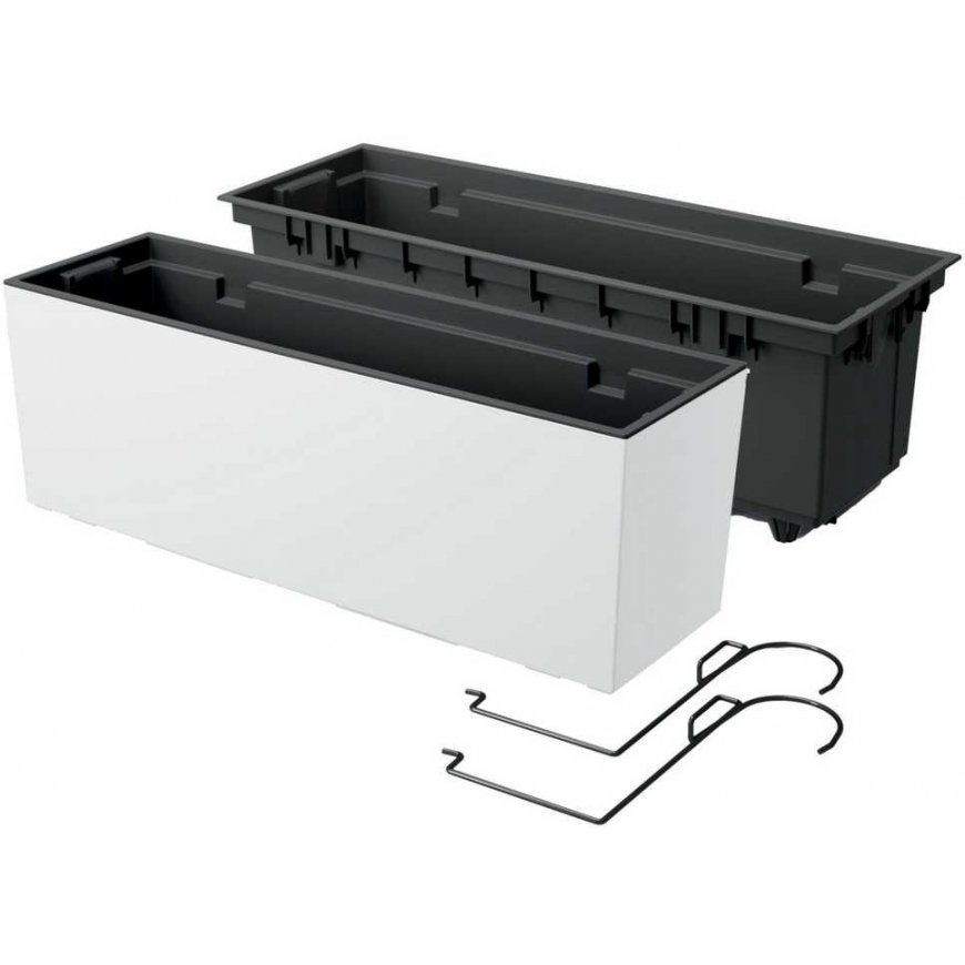 Prosperplast div class"int_ce_html"Gėlių vazonas su kabliukais Urbi Case DUC600W baltas/div – 2