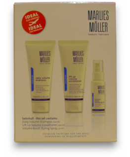 Perfect Volume Set Marlies Moller: Daily Volume, Hair Šampūnas, 100 ml + Lift-Up, Hair Conditioner, For Volume, 100 ml + Volume,