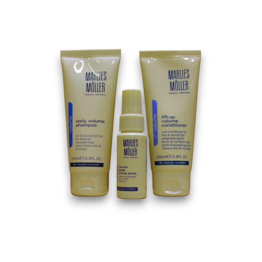 Perfect Volume Set Marlies Moller: Daily Volume, Hair Šampūnas, 100 ml + Lift-Up, Hair Conditioner, For Volume, 100 ml + Volume, – 2