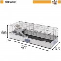 FERPLAST Modular 4 - būris trušiem un mājas jūrascūciņām - 179 x 72 x 56 cm FERPLAST Modular 4 - būris trušiem un mājas jūrascūciņām - 179 x 72 x 56 cm