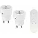 Orno Wireless MINI socket set, controlled by 2+1 remote control, 2300W