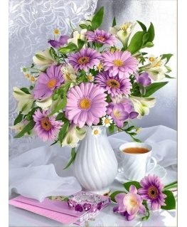 Beldizart Diamond Painting Kit "Alstroemeria and Gerberas" 30*40 cm AM1874