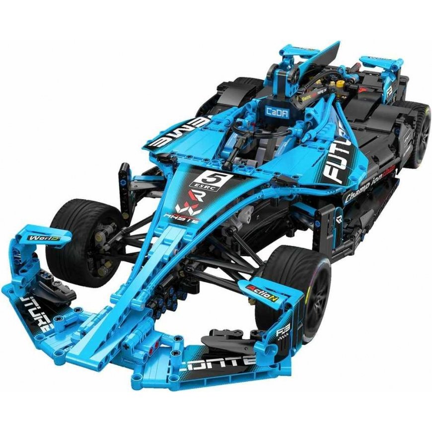 Klocki konstrukcyjne CaDA Duże auto rycssowe 60 cm Samochód sportowy Electric Super Racing Car Zydra rycssówka Chassis 1667 part – 3