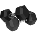 Gumuoti ketaus hanteliai HEX 2x15 kg REBEL ACTIVE Gumuoti ketaus hanteliai HEX 2x15 kg REBEL ACTIVE