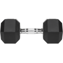 Rubberized cast iron dumbbells HEX 2x15 kg REBEL ACTIVE Rubberized cast iron dumbbells HEX 2x15 kg REBEL ACTIVE