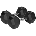 Gumuoti ketaus hanteliai HEX 2x15 kg REBEL ACTIVE Gumuoti ketaus hanteliai HEX 2x15 kg REBEL ACTIVE