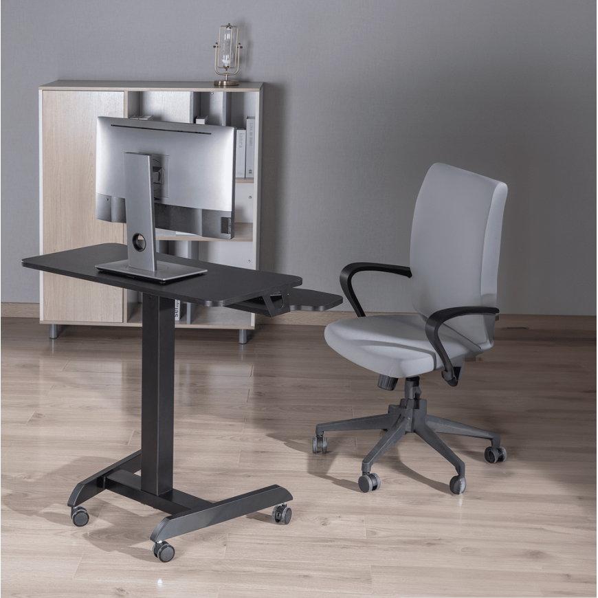 Spacetronik Buddy 03 adjustable table on wheels, black – 2