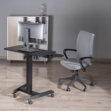 Spacetronik Buddy 03 adjustable table on wheels, black Spacetronik Buddy 03 adjustable table on wheels, black