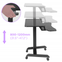 Spacetronik Buddy 03 adjustable table on wheels, black Spacetronik Buddy 03 adjustable table on wheels, black