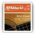 D'Addario EJ10 mūzikas instrumentu stīga Akustisks 6 pcs Tērauds Ģitāra D'Addario EJ10 mūzikas instrumentu stīga Akustisks 6 pcs Tērauds Ģitāra