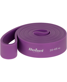 Latekso mankštos juosta - Power Band PL-4, violetinė 20-45 kg REBEL ACTIVE