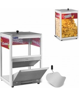 Royal Catering Šiltesnė, šildoma vitrina nachos, žemės riešutams, kukurūzų spragėsiams + kaušelis