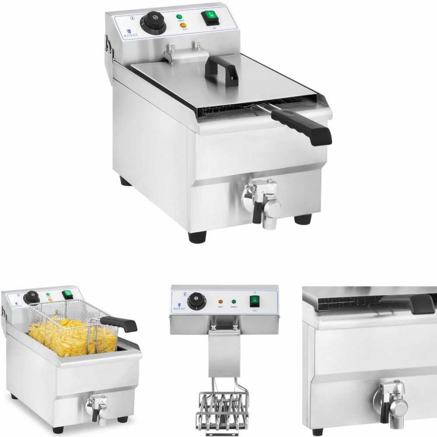 Royal Catering Profesionali maitinimo gruzdintuvė su čiaupu 230V 10L
