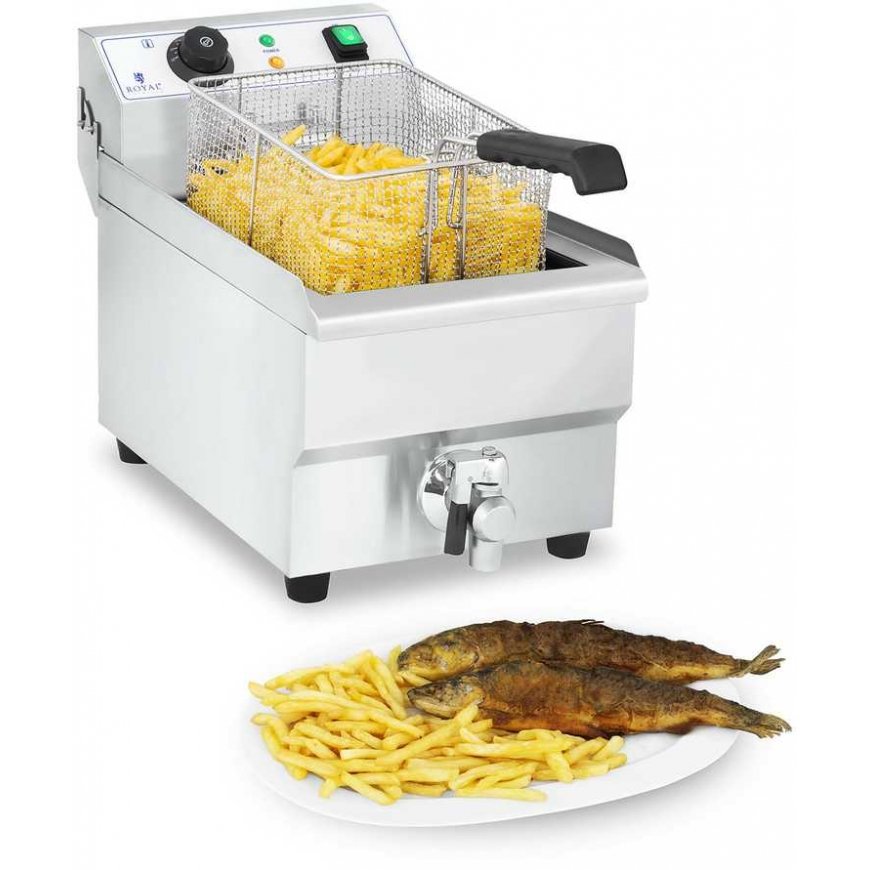 Royal Catering Profesionali maitinimo gruzdintuvė su čiaupu 230V 10L – 3