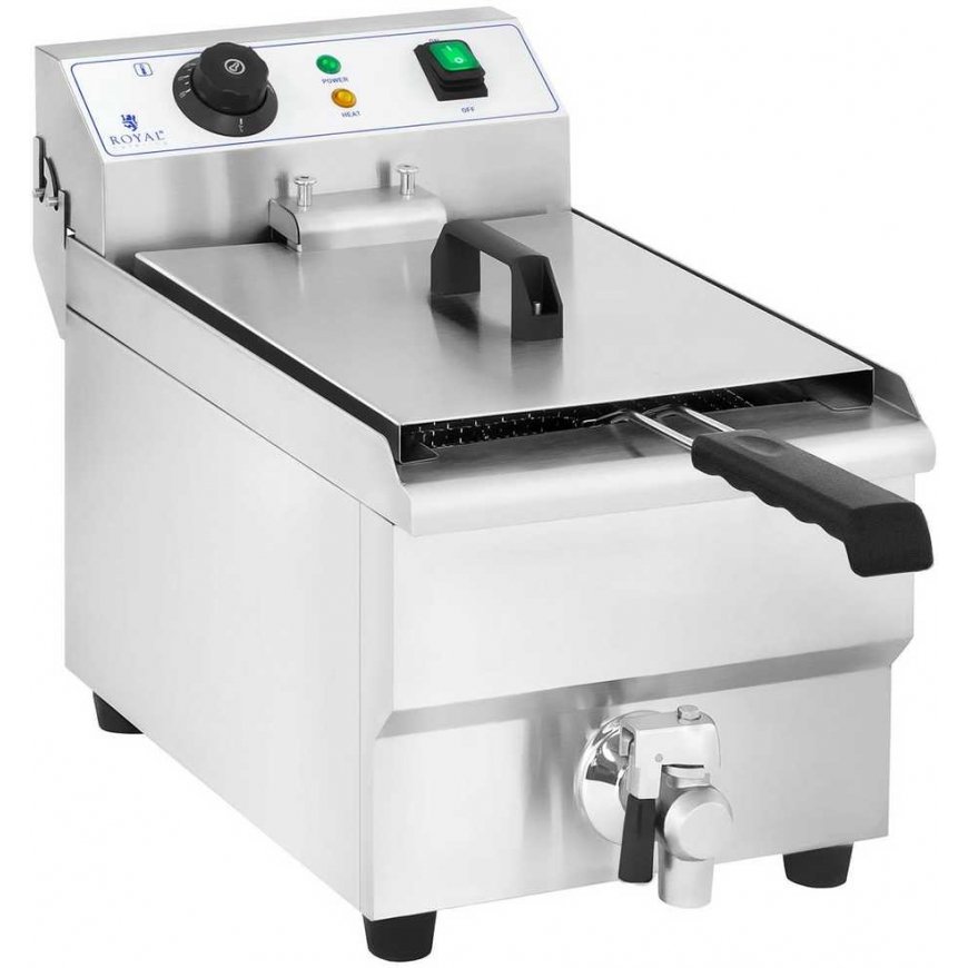 Royal Catering Profesionali maitinimo gruzdintuvė su čiaupu 230V 10L – 5