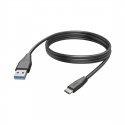 Hama 00201597 USB cable USB 2.0 3 m USB C USB A Black Hama 00201597 USB cable USB 2.0 3 m USB C USB A Black