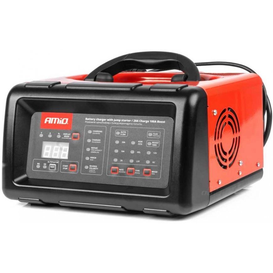 AMiO Prostownik digital with rozruchu function