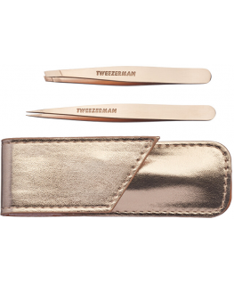 Tweezerman Rose Gold Set - Sada tweezer v pouzedře