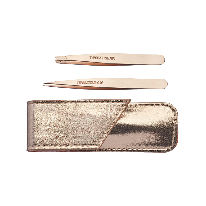Tweezerman Rose Gold Set - Sada pinzet v pouzdře