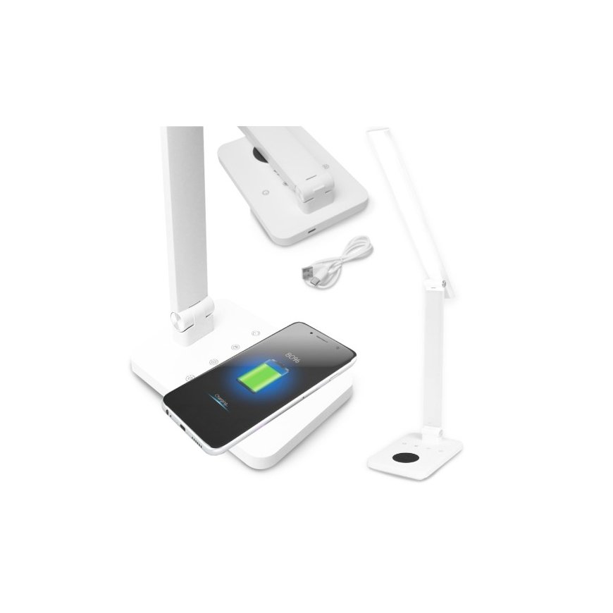 LED desk Lamp 10W, 3000|4500|6000K, induction charging, touch co