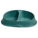 Feeding bowl double Chic 0.25+0.25L 27x17.5x7.2cm green Feeding bowl double Chic 0.25+0.25L 27x17.5x7.2cm green
