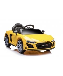 Lean Cars Vienvietis elektromobilis vaikams AUDI R8 A300, geltonas