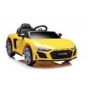 Lean Cars Vienvietis elektromobilis vaikams AUDI R8 A300, geltonas