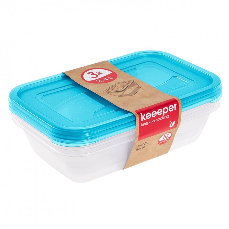 Keeeper Set of food containers rectangular