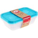 Set of food containers rectangular 3x2,4L Fredo "Fresh" transpar