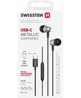 Swissten Metallic USB-C Headphones