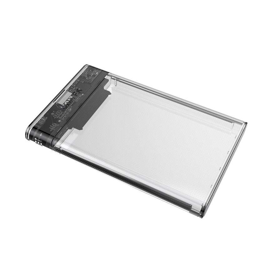 UNITEK S1103A tallennusaseman kotelo HDD-/SSD-kotelo Läpinäkyvä 2.5"