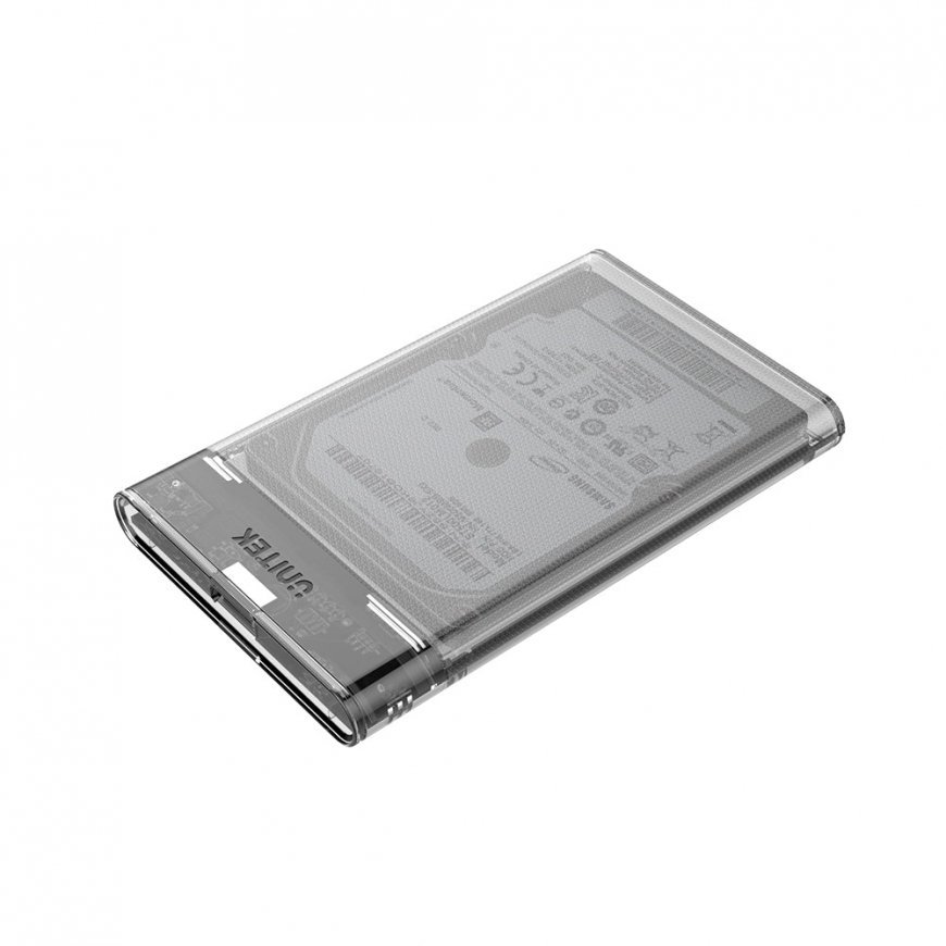 UNITEK S1103A saugojimo diskų korpusas HDD / SSD aptvaras Permatomas 2.5" – 4