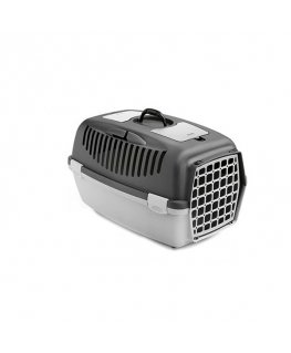 Transport cage Gulliver 3 with plastic door 61x40x38cm dark gray