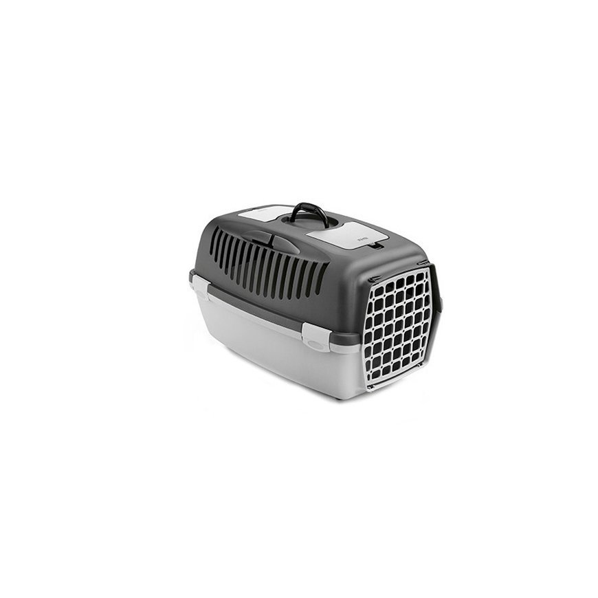 Transport cage Gulliver 3 with plastic door 61x40x38cm dark gray