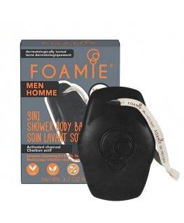 Foamie Men 3in1 Shower Body Bar Activated Charcoal 90 g