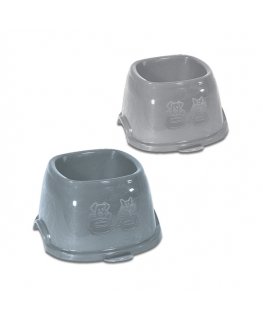 Feed bowl Break 9 0,7L 19x19x11cm assorted grey|blue