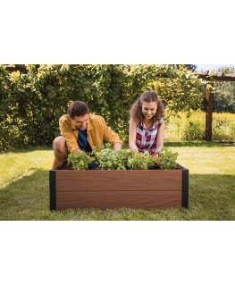 Rectangular flower bed Maple Trough 106x52x32cm brown