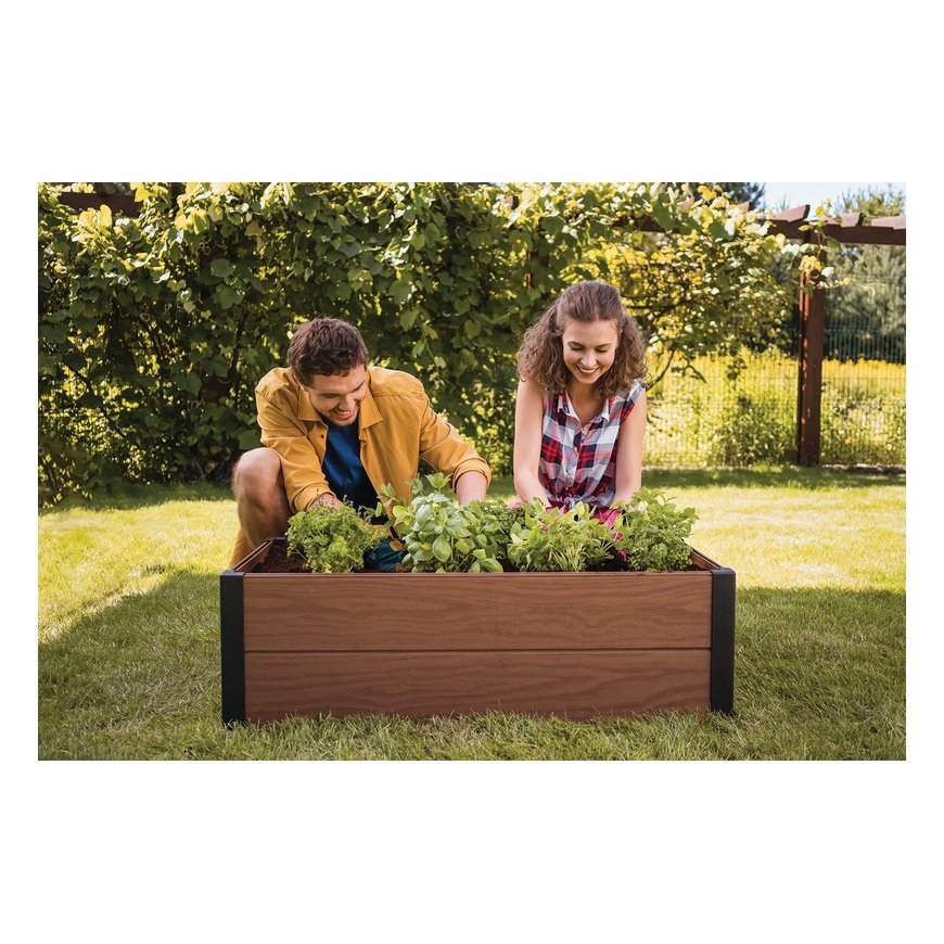 Rectangular flower bed Maple Trough 106x52x32cm brown