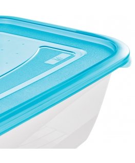Set of food containers rectangular 2x3,3L Fredo "Fresh" transpar