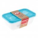 Set of food containers rectangular 2x3,3L Fredo "Fresh" transpar Set of food containers rectangular 2x3,3L Fredo "Fresh" transpar