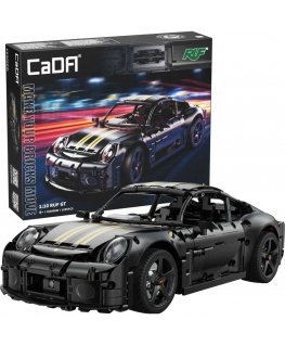 Klocki konstrukcyjne CaDA Samochód 35 cm autko miejskie RUF GT black Chassis 1655 parts