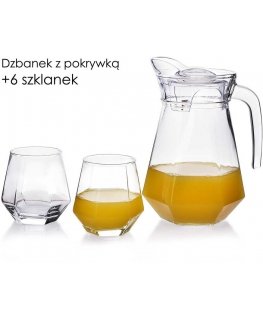 Mondex ADEL Komplet dzbanek i 6 szklanek 1,4L 6x330ml