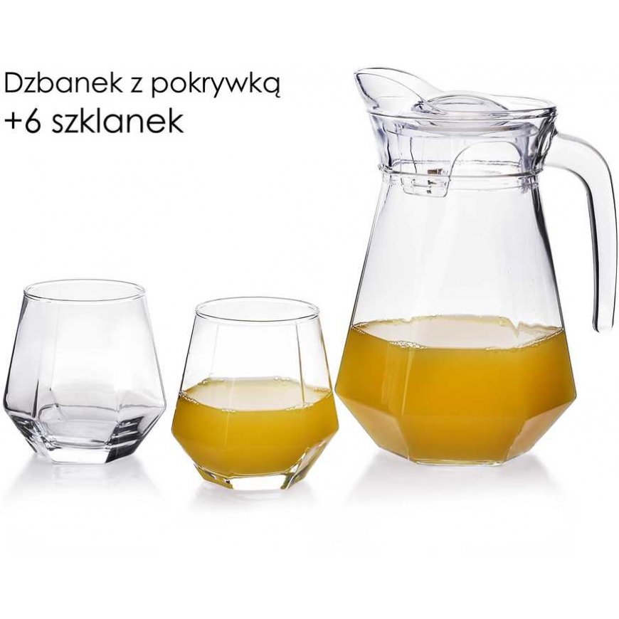 Mondex ADEL Komplet dzbanek i 6 szklanek 1,4L 6x330ml