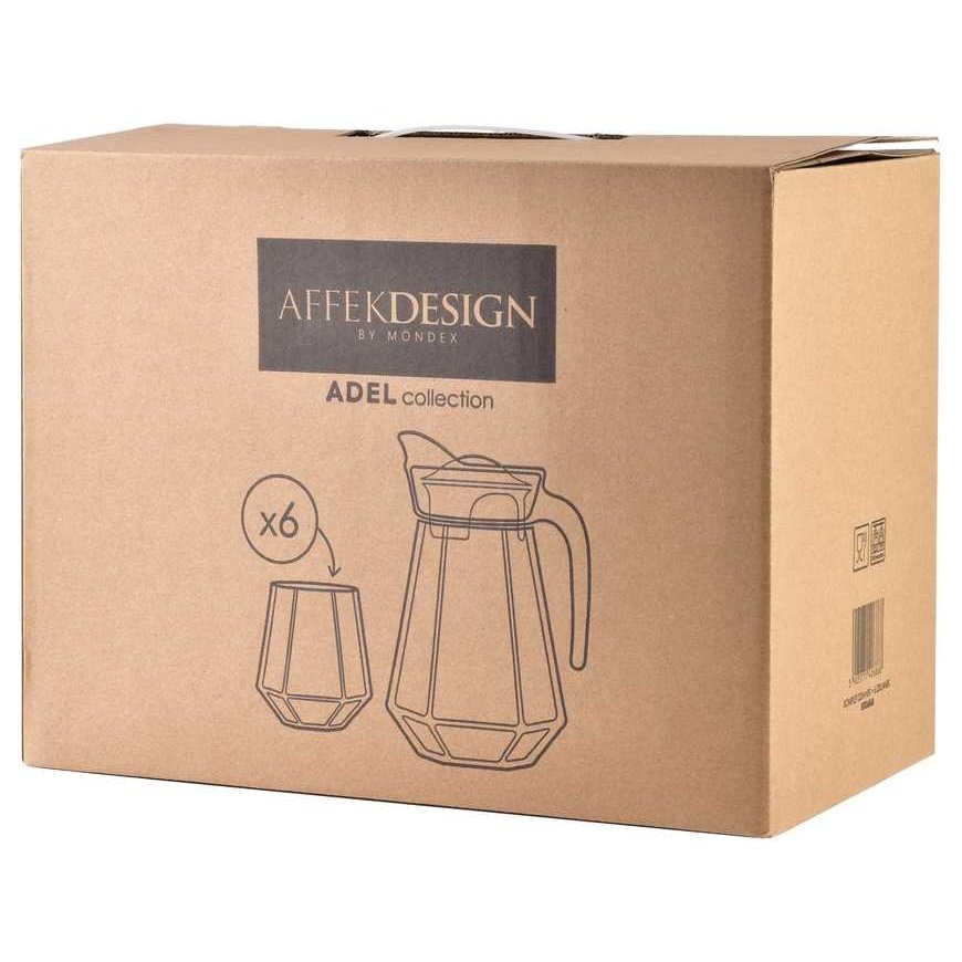 Mondex ADEL Set of jug and 6 glasses 1.4L 6x330ml – 3