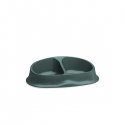 Feeding bowl double Chic 0.25+0.25L 27x17.5x7.2cm light gray Feeding bowl double Chic 0.25+0.25L 27x17.5x7.2cm light gray