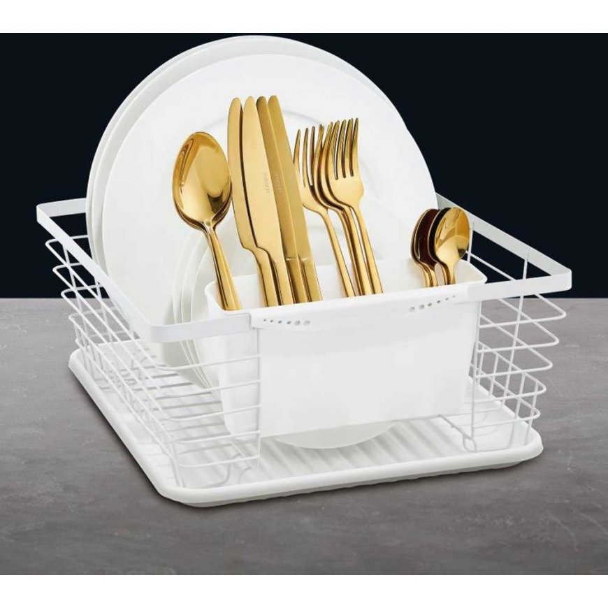 Dryer for dishes Decor 36 x 30 x 14.5 cm white AMBITION