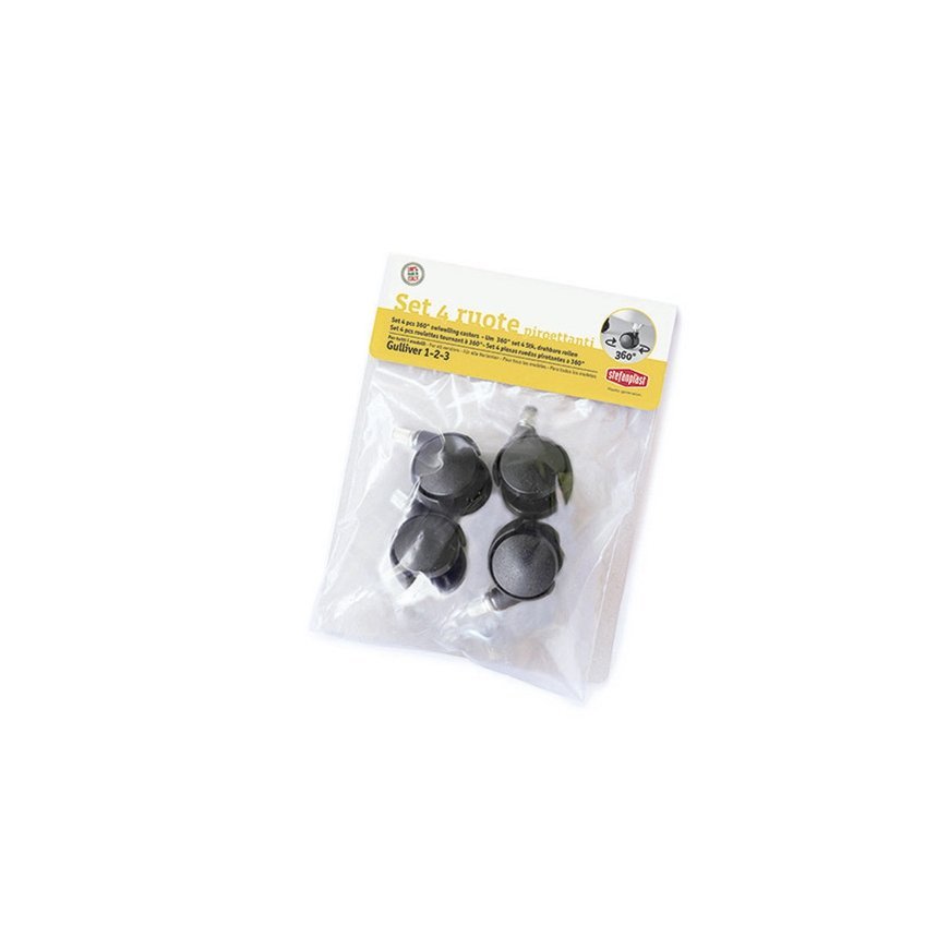 Set of wheels 4 pcs. 360° transport cage Gulliver 1-2-3 black – 2