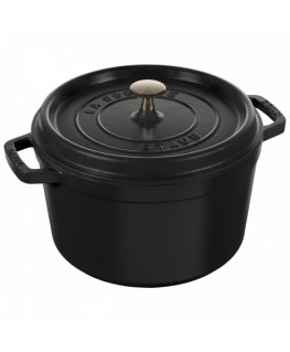 STAUB LA COCOTTE Puodas żeliwny apvalus aukštas 4.8 ltr, juoda