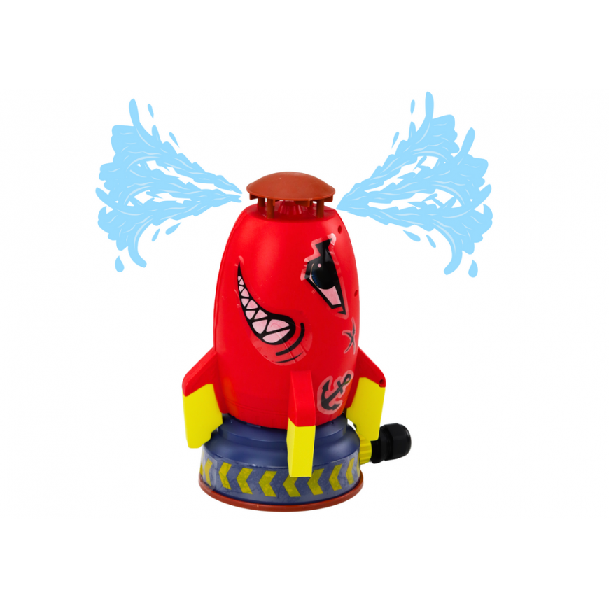 Lean Toys Vandens raketų purkštuvų paleidimo įrenginys Raudona Shark – 2